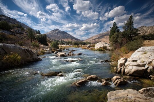 Kern River and Cow Flat Creek: A California Landscape of Flowing Waters and Boulder Serenity