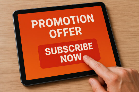 Promotion and offer inspire action to subscribe with effective marketing message engaging customers instantly