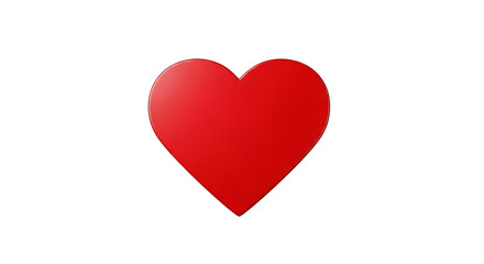 red heart isolated on white