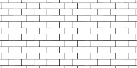 Fototapeta premium Modern white brick wall texture seamless pattern. Textures colorful, black and white wall backgrounds.