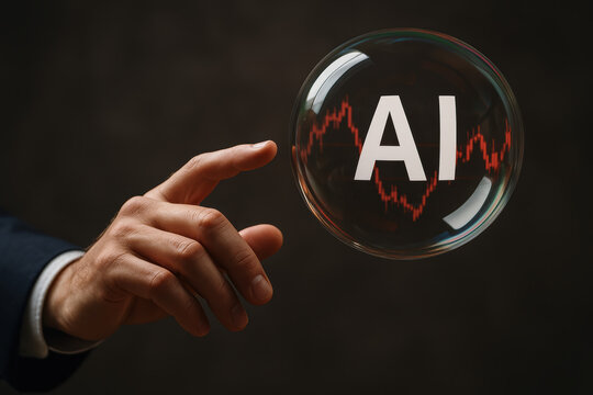 AI investment and innovation reflect intelligence and future technology concepts with dynamic data analysis - Powered by Adobe