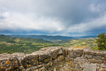 Draguć Town in Istra, Croatia