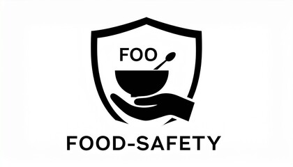 Assuring food safety for all with this shield icon emphasizing protection and care, a graphic element for restaurant branding and health initiatives