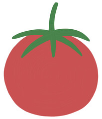 Hand drawn red tomato 