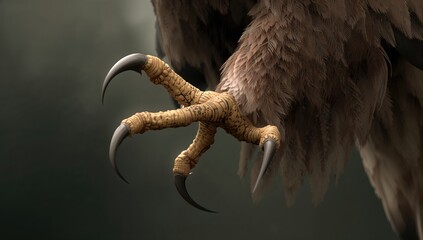 Naklejka premium Sharp eagle talons gripping tightly
