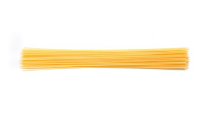 Spaghetti on a plain white surface