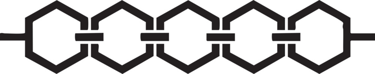 Blockchain Technology Silhouettes Interlocking Blocks Digital Ledger Security Network