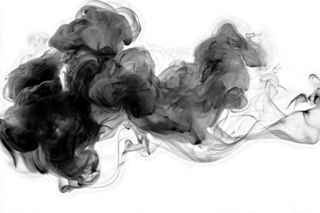 Abstract Smoke Cloud Isolated on Transparent Backdrop for Design Elements