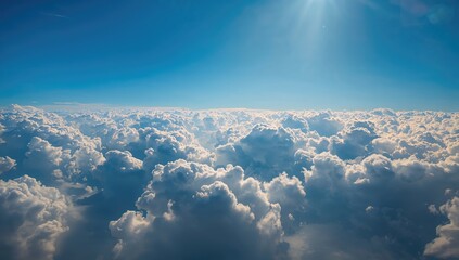 Naklejka premium Breathtaking panorama of a sky blanketed with clouds