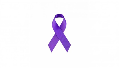 A violet ribbon representing awareness for multiple issues including animal cruelty, Alzheimer's, domestic abuse, epilepsy, lupus, sarcoidosis, Crohn's disease, and pancreatic cancer, sta
