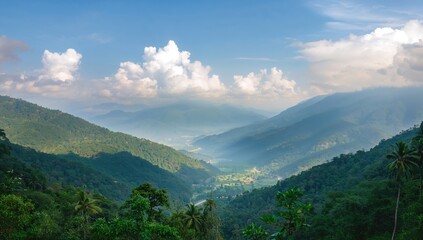 Scenic mountain landscapes showcasing nature's charm in the Western Ghats region