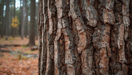Obraz premium Close-up view of tree bark texture