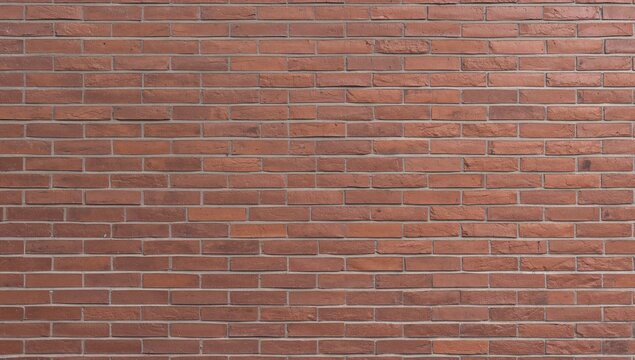 Close-up view of multiple layers of red bricks forming a textured wall extending into the distance