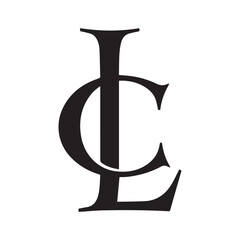 Abstract Interlocking CL Monogram Logo Representing Creative Flow and Harmony