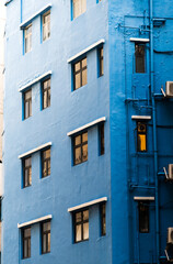 Fototapeta premium Facade of city apartment building