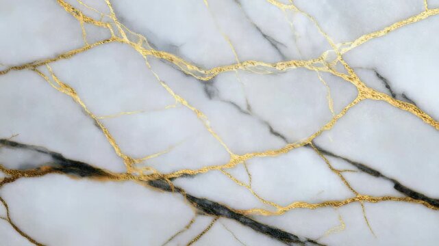 White marble with striking gold veining offers a trendy and upscale look, perfect for contemporary interiors or graphic design. The seamless texture enhances visual appeal and versatility