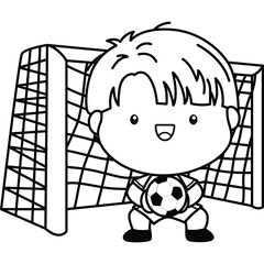 a vector of a goalkeeper