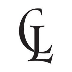 Black CL Symbol Expressing Dynamic Movement and Luxury Graphic Innovation