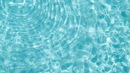 Obraz premium Refreshing mint-colored water with ripples and circles, perfect for a spa-themed flat lay.