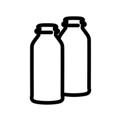 Milk bottle icon design template SVG