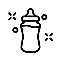 Milk bottle icon design template SVG