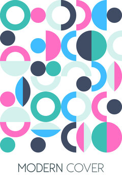Seamless pattern of Colorful Modern Cover with Soft Circular Shapes for use as background