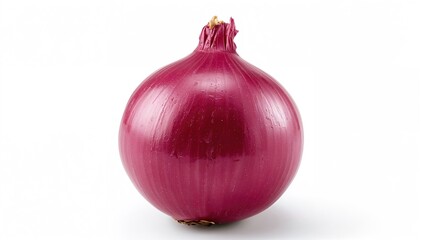 Purple onion on a plain white background