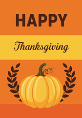 Happy thanksgiving day potrait banner