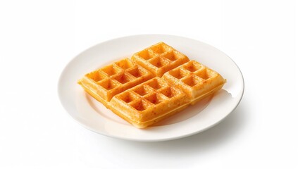 Waffle on a plain white background