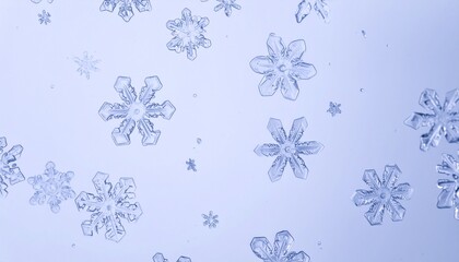 Floating Crystal Snowflakes