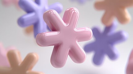 Vibrant 3D Snowflake Chaos in Winter Background - High-Quality and Stunning Visuals Captured in 8K Resolution