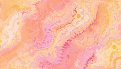 Authentic tie-dye design featuring a continuous pattern in soft summer hues of yellow, peach, pink, and purple.