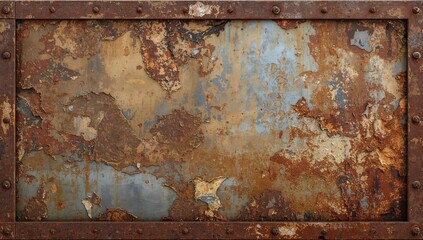Fototapeta premium Corroded iron with flaking coating