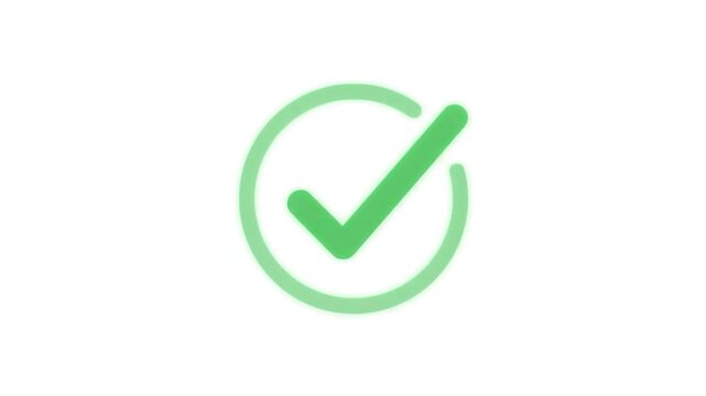 A simple gray checkmark icon inside a partial circle on a white background