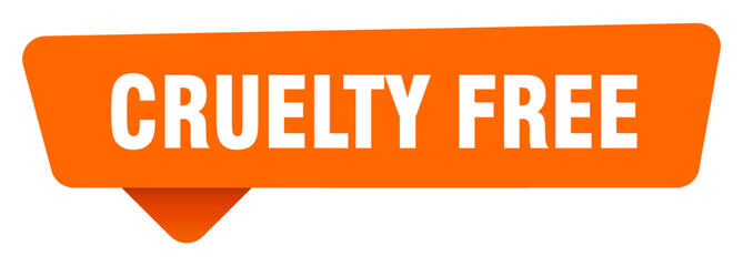 cruelty free sticker. cruelty free orange sign isolated on transpatent background
