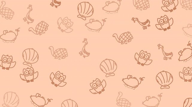 Animal Cartoon Pattern Background