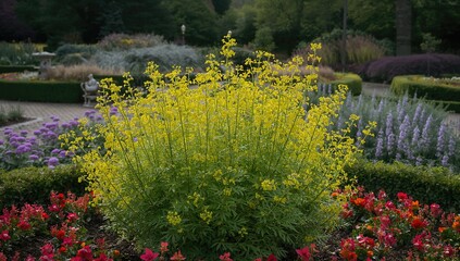 Wintercress Herb Display in a Botanical Setting with Vibrant Spring Foliage