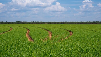 Vast Horchata Fields Marked Tractor