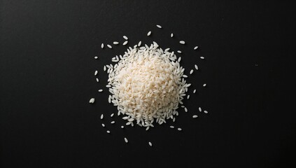 Abstract pattern of staple rice food on a white background