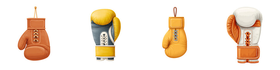 Vintage Boxing Gloves: Set of Four Antique Style Sports Equipment