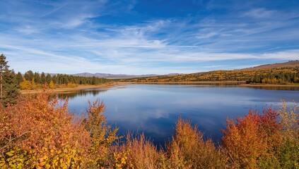 Fototapeta premium Tranquil and Picturesque Fall Landscape