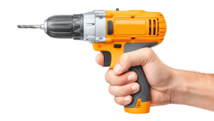 Cordless Drill in Hand: Power Tool for DIY Projects