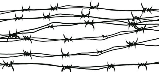 barbed wire vector illustration background.eps