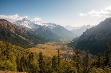 Fototapeta premium Breathtaking View of Mountain Summits