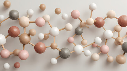 Abstract depiction of interconnected molecular structures, illustrating complex scientific concepts