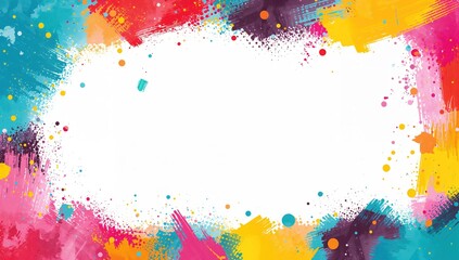 Fototapeta premium Halftone design and brush stroke pattern on a plain white backdrop