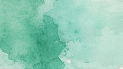 Fototapeta premium Green abstract watercolor on textured paper for background use