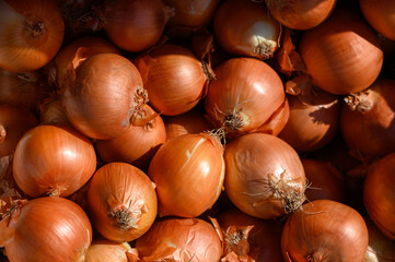Onions at the market in Cyprus