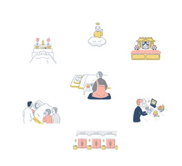 仏事のさまざまなイメージ　セット3
