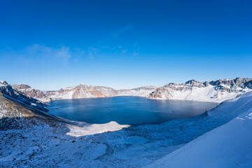 Panorama of Paektu Mountain Heaven Lake